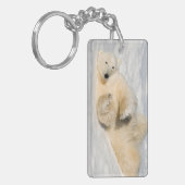 ハドソン湾近くのホッキョクグマ キーホルダー (正面左)