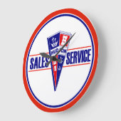 ハドソン販売およびサービスヴィンテージの印の時計 ラージ壁時計 (傾斜)