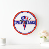 ハドソン販売およびサービスヴィンテージの印の時計 ラージ壁時計 (ホーム)