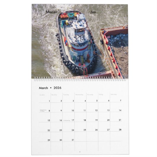 ハドソン2024の上の歩道から見られるタグ カレンダー (3月 2026)