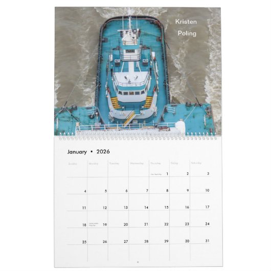 ハドソン2024の上の歩道から見られるタグ カレンダー (1月 2026)