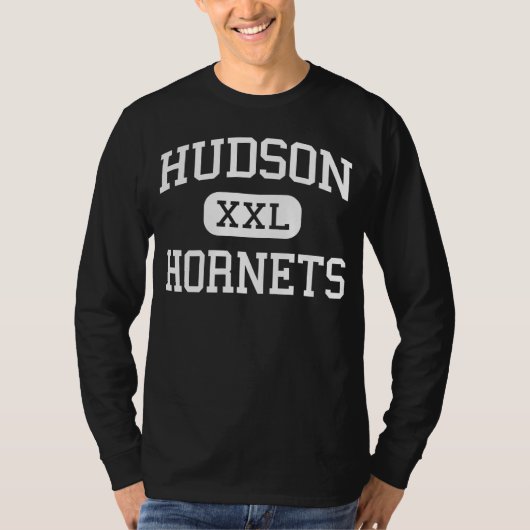 ハドソン-スズメバチ-高等学校- Lufkinテキサス州 Tシャツ (正面)