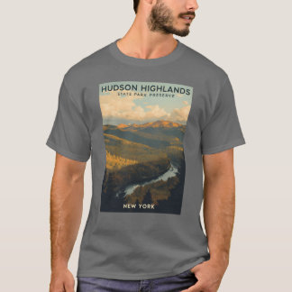 ハドソン・ハイランズ州立公園のヴィンテージイラスト Tシャツ