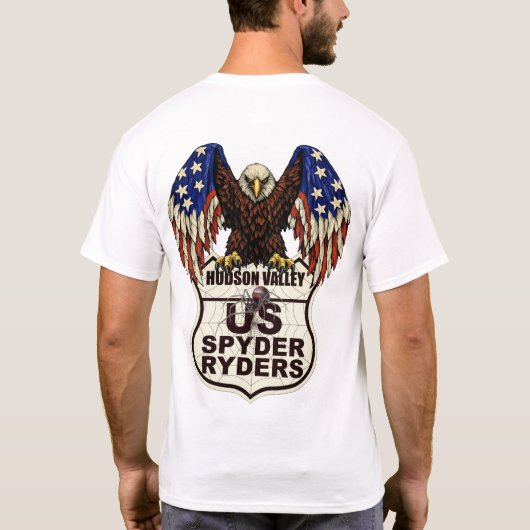 ハドソン・バレー支部 - イーグルロゴ 2s tシャツ (裏面)