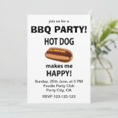 ハドッグが私を幸せにする ハドッグ BBQ パーティー 招待状 (スタンド正面)