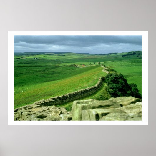ハドリアの壁、2世紀ADのセクション(石) ポスター (正面)