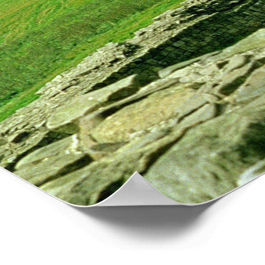 ハドリアの壁、2世紀ADのセクション（石） ポスター (角)