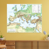 ハドリアン皇帝の時代のローマ帝国地図 キャンバスプリント (インサイチュ (リビング))