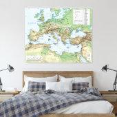 ハドリアン皇帝の時代のローマ帝国地図 キャンバスプリント (インサイチュ (寝室))