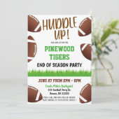 ハドルアップサッカーチームパーティの招待状 招待状 (スタンド正面)