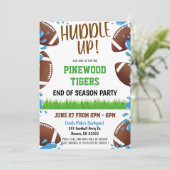 ハドルアップサッカーチームプールパーティの招待状 招待状 (スタンド正面)