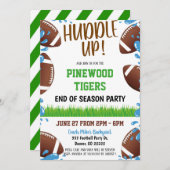 ハドルアップサッカーチームプールパーティの招待状 招待状 (正面/裏面)