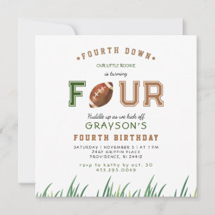 ハドルアップサッカー4th誕生日パーティの招待状