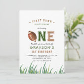 ハドルアップフットボール1st誕生日パーティー 招待状 (スタンド正面)