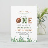 ハドルアップフットボール1st誕生日パーティー 招待状 (スタンド正面)