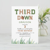 ハドルアップフットボール3rd誕生日パーティー 招待状 (スタンド正面)