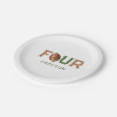 ハドルアップフットボール4th誕生日パーティー ペーパープレート (アングル)