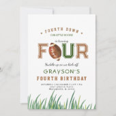 ハドルアップフットボール4th誕生日パーティー 招待状 (正面)