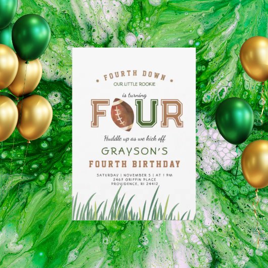 ハドルアップフットボール4th誕生日パーティー 招待状