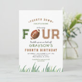 ハドルアップフットボール4th誕生日パーティー 招待状 (スタンド正面)