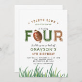 ハドルアップフットボール4th誕生日パーティー 招待状 (正面/裏面)