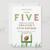 ハドルアップフットボール5th誕生日パーティー 招待状 (正面)