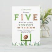 ハドルアップフットボール5th誕生日パーティー 招待状 (スタンド正面)