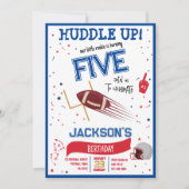 ハドルアップリトルルーキーカワイサッカー誕生日 招待状 (正面)