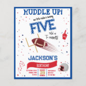 ハドルアップルーキーサッカーバジェット誕生日招待状 (正面)