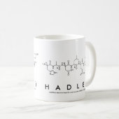 ハドレペプチド名mug コーヒーマグカップ (正面右)