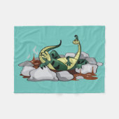 ハドロリラックスサウルスはジャグジーだ。 フリースブランケット (正面(横))