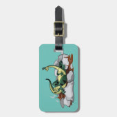 ハドロリラックスサウルスはジャグジーだ。 ラゲッジタグ (正面縦)