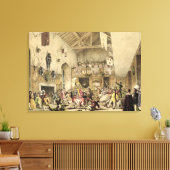 ハドン・ハルのホール素晴らしで12日目の夜の宴会 キャンバスプリント (インサイチュ (リビング))