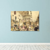 ハドン・ハルのホール素晴らしで12日目の夜の宴会 キャンバスプリント (インサイチュ (ウッドフロア))