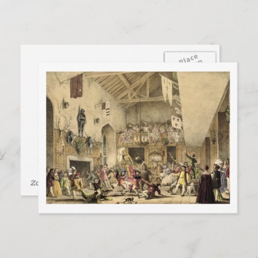 ハドン・ハルのホール素晴らしで12日目の夜の宴会 ポストカード (正面/裏面)