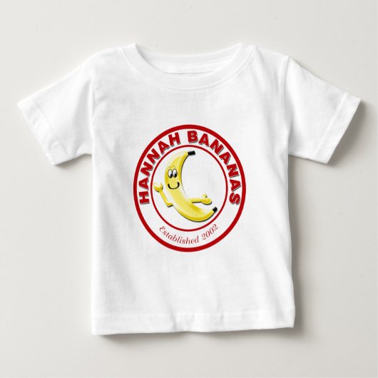 ハナのバナナのレストランのギア ベビーTシャツ (正面)