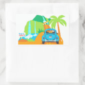 ハナへの道 ハワイアンバケーション 長方形シール (バッグ)