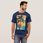 ハナアヤシとビーチの女の子 Tシャツ (正面フル)