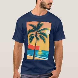 ハナアヤシとビーチの女の子 Tシャツ