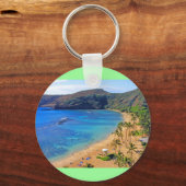 ハナウマベイ，ホノルル，オアフ，ハワイビュー キーホルダー (正面)
