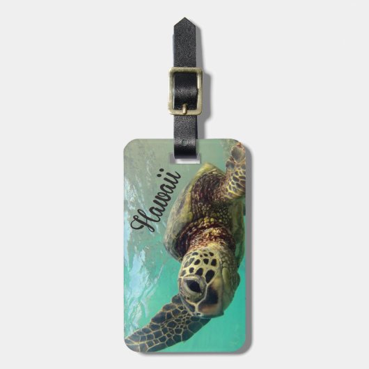 ハナウマ湾 – ハワイグリーンウミガメ ラゲッジタグ (正面縦)