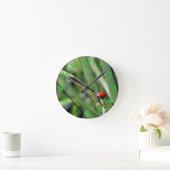 ハナショウブ ラウンド壁時計 (ホーム)