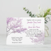 ハナズオウの木の結婚式招待状 招待状 (スタンド正面)