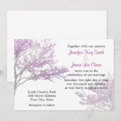 ハナズオウの木の結婚式招待状 招待状 (正面/裏面)