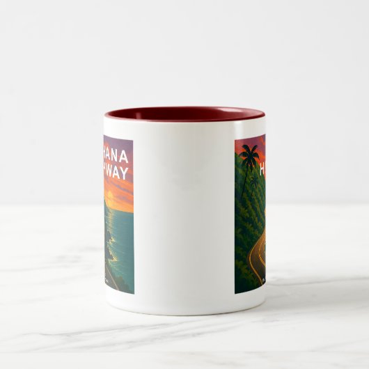 ハナハイウェイマウイハワイサンセット ツートーンマグカップ (中央)