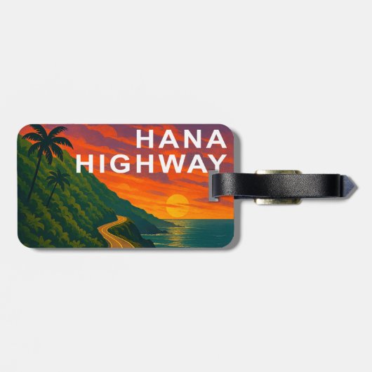 ハナハイウェイマウイハワイサンセット ラゲッジタグ (裏面横)