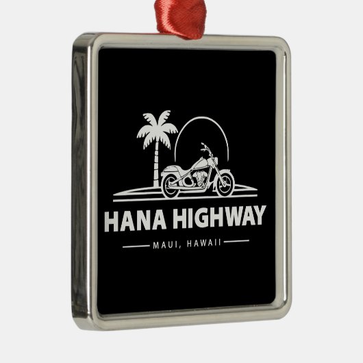 ハナハイウェイマウイハワイバイク メタルオーナメント (右)