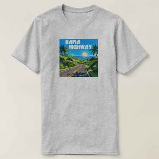 ハナハイウェイマウイハワイランドスケープ Tシャツ (デザイン正面)
