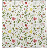 ハナバチとチョウ シャワーカーテン (正面)