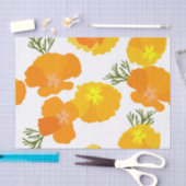 ハナビシソウのチィッシュペーパー 薄葉紙 (クラフト)